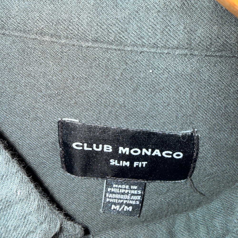 Club Monaco Dark Green Casual Button-Down Shirt - Picture 3 of 3